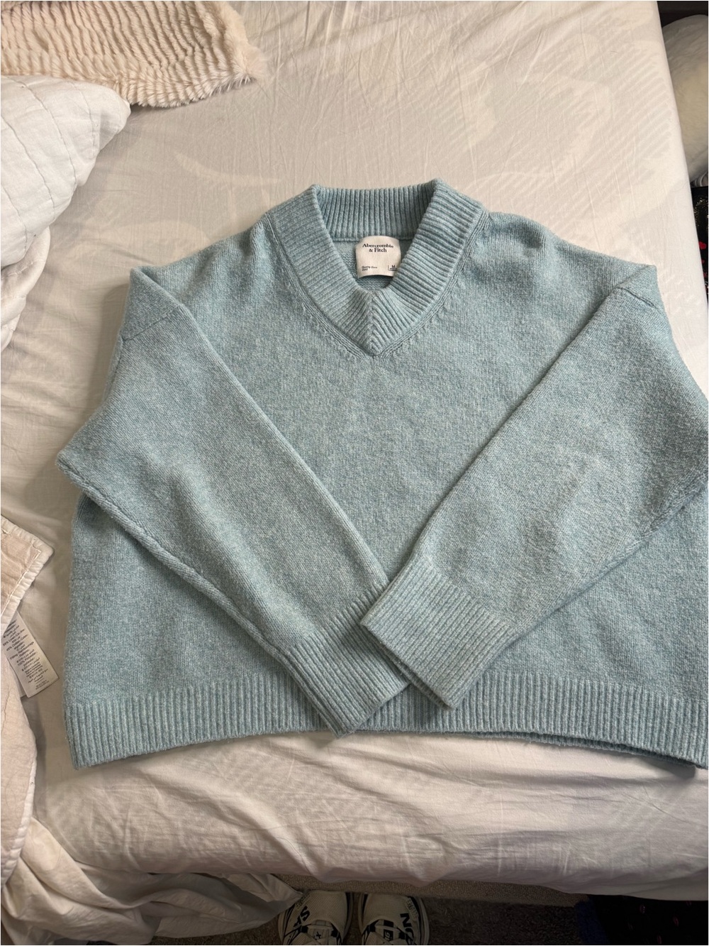 Light Blue V-Neck Sweater